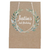 フローラリースヴィンテージ誕生日工芸抱き枕 ミディアムペーパーバッグ (裏面)