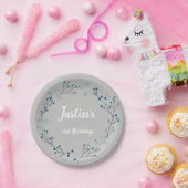 フローラリースヴィンテージ誕生日紙プレート ペーパープレート (パーティー)