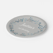 フローラリースヴィンテージ誕生日紙プレート ペーパープレート (アングル)