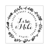 フローラリースー結婚ル名の差出人住所 ラバースタンプ (インプリント)