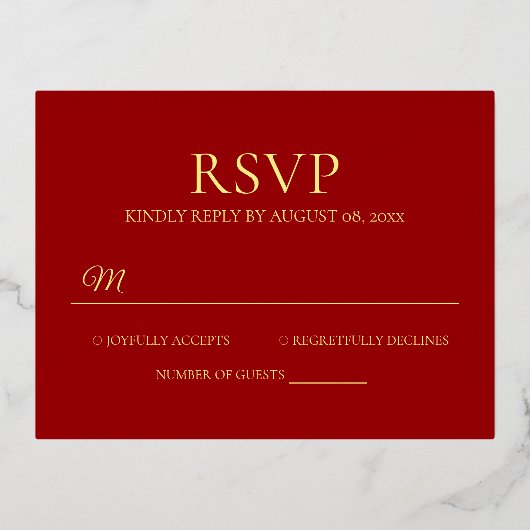 フローラリース中国のウェディングrsvpカード 箔招待状ポストカード (裏面)