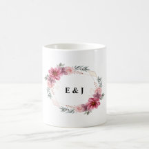 フローラリース内の新郎新婦イニシャル