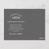 フローラリース写真の誕生発表 ポストカード (裏面)