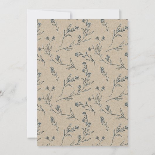 フローラリース写真ゴッドペアレント提案招待状 サンキューカード (裏面)