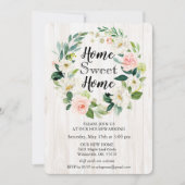 フローラリース引っ越し祝いパーティー招待状 招待状 (正面)