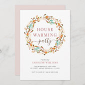 フローラリース引っ越し祝いパーティー 招待状 (正面/裏面)