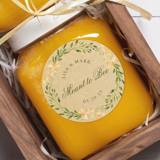 フローラリース意図されてビー結婚式の引き出物クラフト ラウンドシール