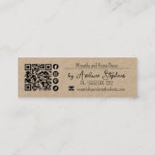 フローラリース手製 |手作り名刺 スキニー名刺 (裏面)