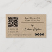 フローラリース手製 |手作り名刺 名刺 (裏面)