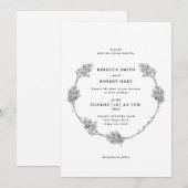 フローラリース招待状01 招待状 (正面/裏面)