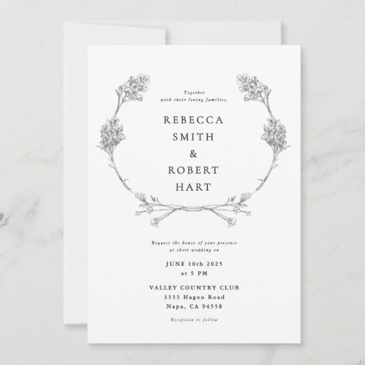 フローラリース招待状02 招待状 (正面)