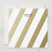 フローラリース日付カードをゴールドフォイルに保存 セーブザデート (裏面)