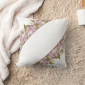 フローラリース春サマーピンク花グリーンlea クッション (ブランケット)