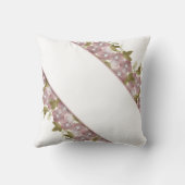 フローラリース春サマーピンク花グリーンlea クッション (裏面)