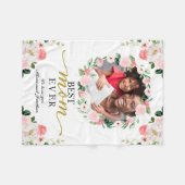 フローラリース最高の写真母なる母の日 フリースブランケット (正面(横))