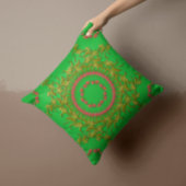 フローラリース枕イン緑 クッション