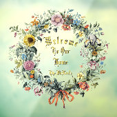 フローラリース歓迎テンプレート ウィンドウサイン (シート3)