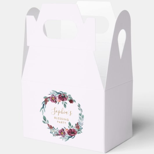 フローラリース母及びベビー賛美パーティー フェイバーボックス (見開き)