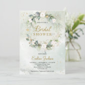 フローラリース白薔薇グリーンユーカリ 招待状 (スタンド正面)