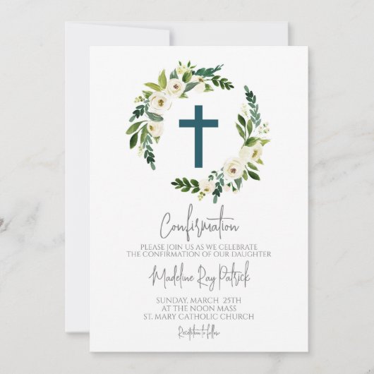 フローラリース確認 招待状 (正面)