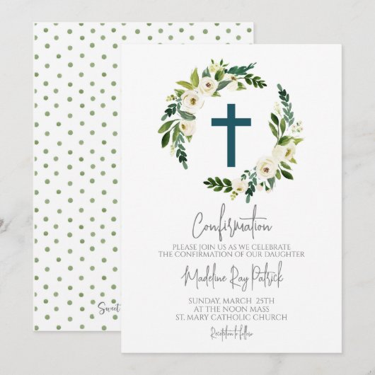 フローラリース確認 招待状 (正面/裏面)