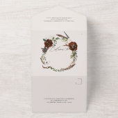 フローラリース秋をすべて1回の招待 オールインワン招待状 (外側)