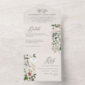 フローラリース秋をすべて1回の招待 オールインワン招待状 (内側)