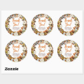 フローラリース秋リトルカボチャ赤ちゃんシャワー ラウンドシール (シート)