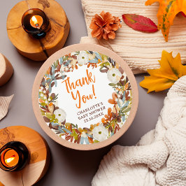 フローラリース秋リトルカボチャ赤ちゃんシャワー ラウンドシール