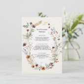 フローラリース秋ワイルドフラワー結婚ズ詳細 招待状 (スタンド正面)