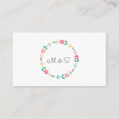 フローラリース結婚のウェブサイトカード エンクロージャーカード (裏面)