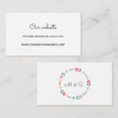 フローラリース結婚のウェブサイトカード エンクロージャーカード (正面/裏面)