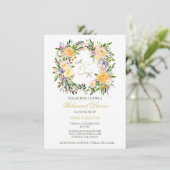 フローラリース結婚のリハーサルディナー招待状 招待状 (スタンド正面)