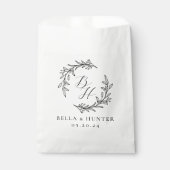 フローラリース結婚イニシャルモノグラム フェイバーバッグ (正面)