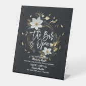 フローラリース結婚ズバーはOpen Drink Menu 台座サイン (正面)