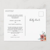 フローラリース結婚延期の発表 ポストカード (裏面)