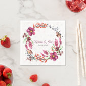 フローラリース繊細な花 スタンダードカクテルナプキン (インサイチュ)