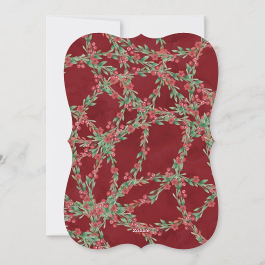 フローラリース聖なる書物、 経典クリスマスフォトカード シーズンカード (裏面)