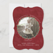 フローラリース聖なる書物、 経典クリスマスフォトカード シーズンカード (正面)