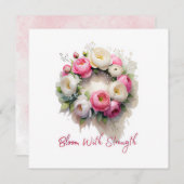 フローラリース誕生日招待状 招待状 (正面/裏面)