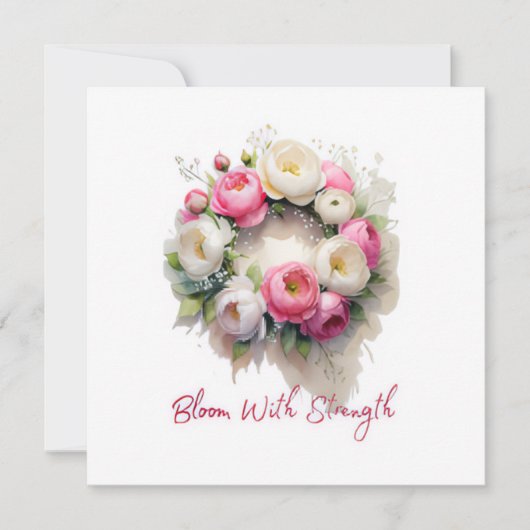 フローラリース誕生日招待状 招待状 (正面)