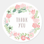フローラリース |ステッカーをありがとう ラウンドシール (正面)