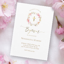 フローラリース |バプテスマ招待状
