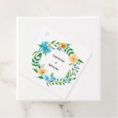 フローラリース |パーソナライズされた結婚s フェイバータグ (インサイチュ)