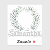 フローラリース パーソナライズされた シール (シート)