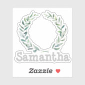 フローラリース パーソナライズされた シール (シート)