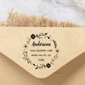 フローラリース |ファミリ名差出人住所 セルフインキングスタンプ