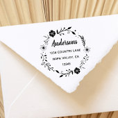 フローラリース |ファミリ名差出人住所 セルフインキングスタンプ