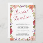 フローラリース | ブライダルシャワー昼食会 招待状 (正面/裏面)