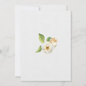 フローラリース |ホワイトピーニー結婚ズお祝い 招待状 (裏面)